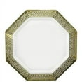 thumbnail image 1 of Gold Rim Lacetagon 9.25" Disposable Pretty Pearl Plate For All Occasions 10Count, 1 of 2
