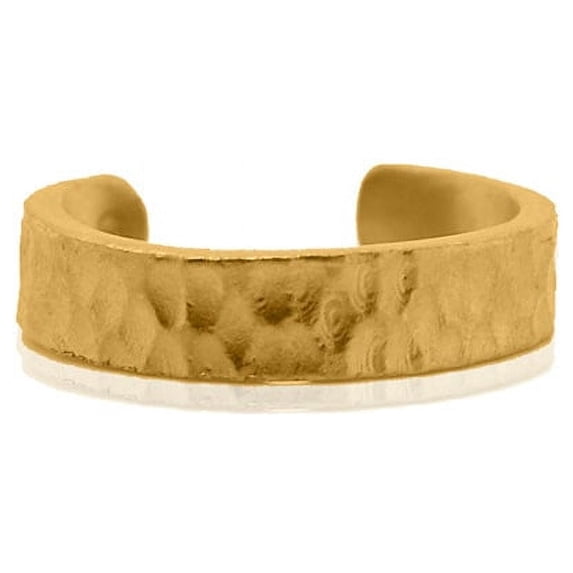 Gold Ring - Hammered Cuff **Matte Finish** - 8.2 Grams, 24K Pure - Large