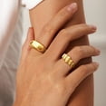 thumbnail image 1 of Gold Rings for Women Non Tarnish - Stackable Rings Set 14K Gold Plated Chunky Thumb Knuckle Cubic Zirconia Stack Ring Size 6-10 for Women Dainty Gold Jewelry Gift,Size 9, 1 of 8