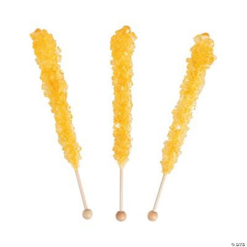 Gold Rock Candy Sticks, Set of 12, Party Candy, Wedding Favors and Event Handouts