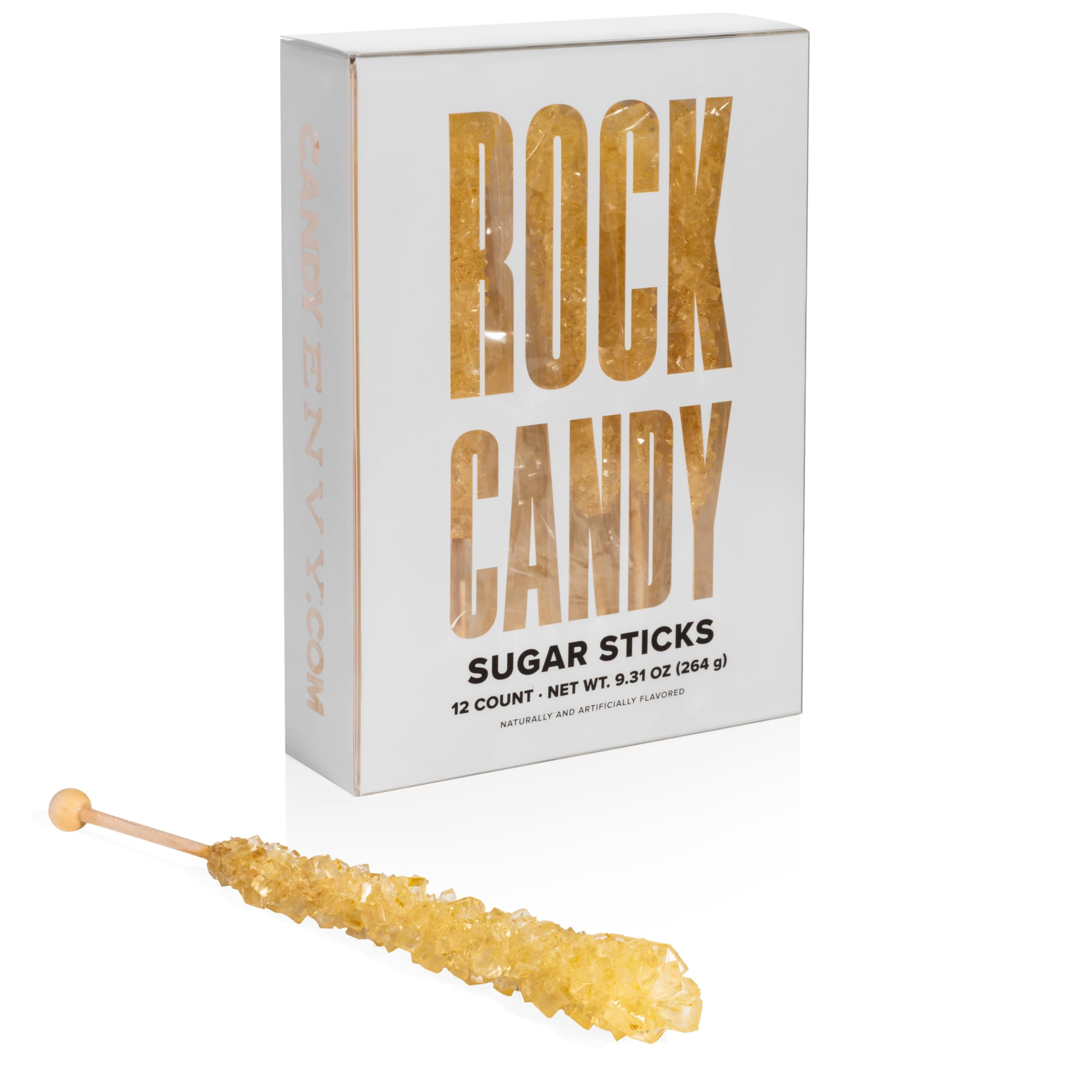 Gold Rock Candy Sugar BCF26 Sticks - Original Sugar Flavored - 12 ...