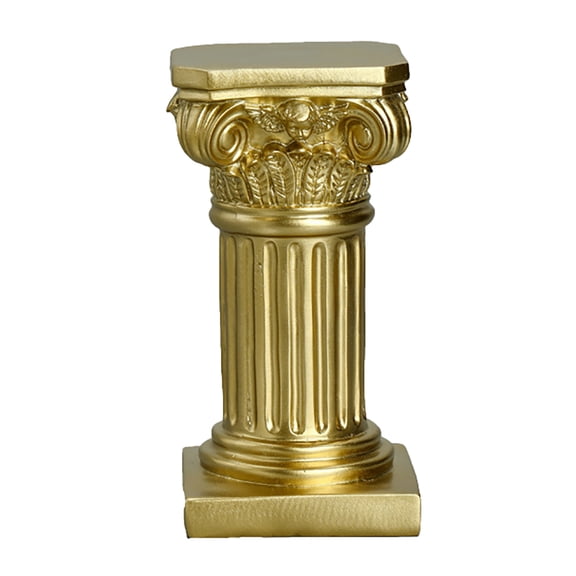 Gold Roman Pillar Resin Sculpture Column Decor Statues Room Crafts Furnishings