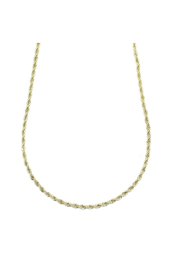 Gold Rope Chain, Dookie Chain Filled 3mm x 24 Inches