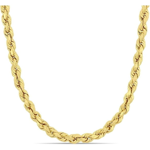 Gold Rope Chain Necklace for Men & Women – 100% Real 10k or 14k Gold, Lightweight, Premium Craftsmanship