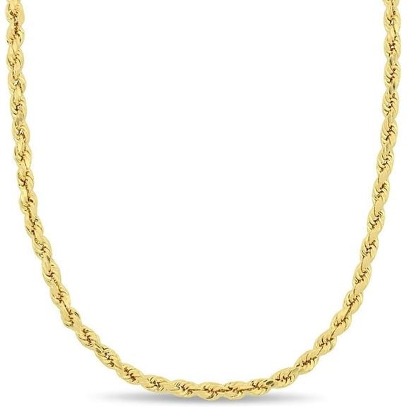 Gold Rope Chain Necklace for Men & Women – 100% Real 10k or 14k Gold, Lightweight, Premium Craftsmanship