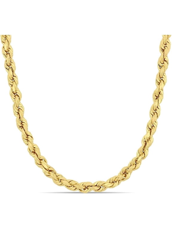 Gold Rope Chain Necklace for Men & Women – 100% Real 10k or 14k Gold, Lightweight, Premium Craftsmanship