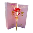 thumbnail image 1 of Gold Rose 24K Plated Gold Dipped Rose, Forever Preserved Red Rose Flowers with Stand,Romantic Gift for Valentine's Day and Anniversary, Best Gifts for Her, Wife, Mothers Day, 1 of 4