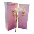 thumbnail image 1 of Gold Rose with Luxury Gift Box, Golden Rose Metal Single Roses and Valentine's Day Gifts Idea for Women, Loved Ones, Mom, Wife, Girlfriend, Grandma, Mother's Day, 9.44x3.14", 1 of 4