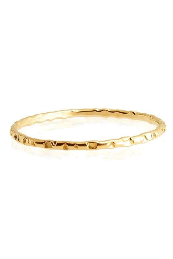 Gold, Rose, or Silver Stacking Ring, Sold as One Stackable Ring, Ultra Thin 1.2mm Stack Ring Minimalist Ring Knuckle Ring (10 US, 14K Gold Filled/ Grooved)