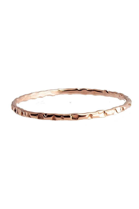 Gold, Rose, or Silver Stacking Ring, Sold as One Stackable Ring, Ultra Thin 1.2mm Stack Ring Minimalist Ring Knuckle Ring (9 US, Rose Gold Filled/ Grooved)