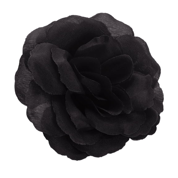 Gold Roses Artificial Flowers, 1 Pack Fake Silk Gold Flowers Real Looking Faux Blossom Rose Flower Head for Wedding Bouquet Party Decor DIY Crafts Floral Arrangements (Black)