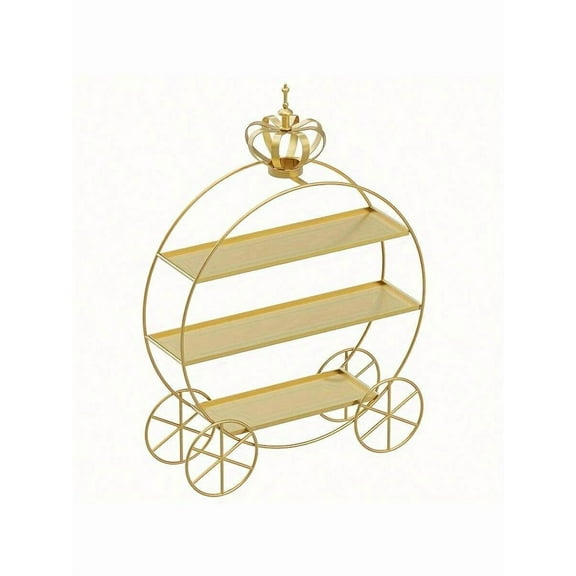 Gold Crown Handle Cupcake Display Stand - Bottle Storage & Biscuit Tray for Wedding Party Decor. Perfect Gift For 2026.