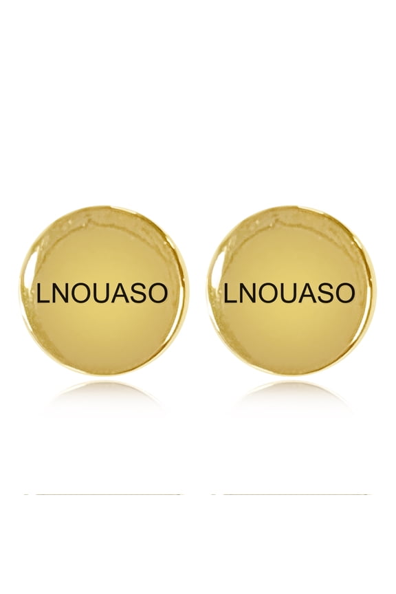 Gold Round Studs Earrings