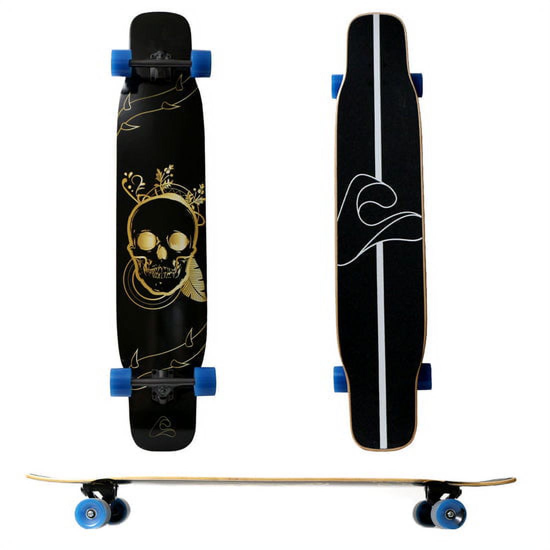 Gold Rush Cruiser Drop Through Longboard Skateboard w/ Surfskate Trucks