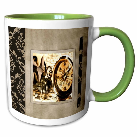 3drose, Gold Rush Days, 11oz Two-tone Green Mug