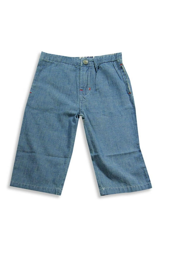 - Little Girls Chambray Bermuda Short 17213-3 (Blue Chambray)
