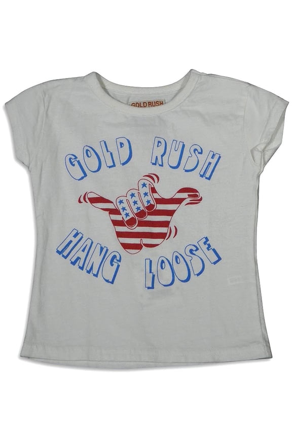 - Little Girls Short Sleeve Logo'd T-Shirt 25959-3 (white hang loose)