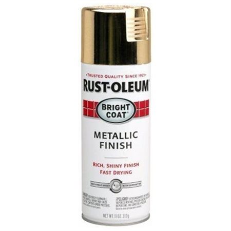Gold, Rust-Oleum Stops Rust Bright Coat Metallic Spray Paint-7710830, 11 oz - image 1 of 9
