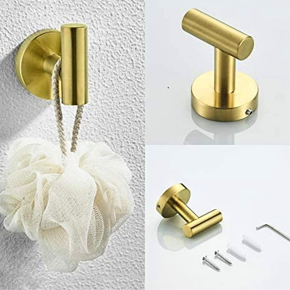 Gold SUS304 - Rustproof & Spotless Finish - Bathroom Design - Hidden Screws for Style
