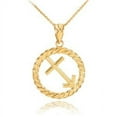 thumbnail image 1 of Gold Sagittarius Zodiac Sign in Circle Rope Pendant Necklace :  14K  Pendant only, 1 of 1