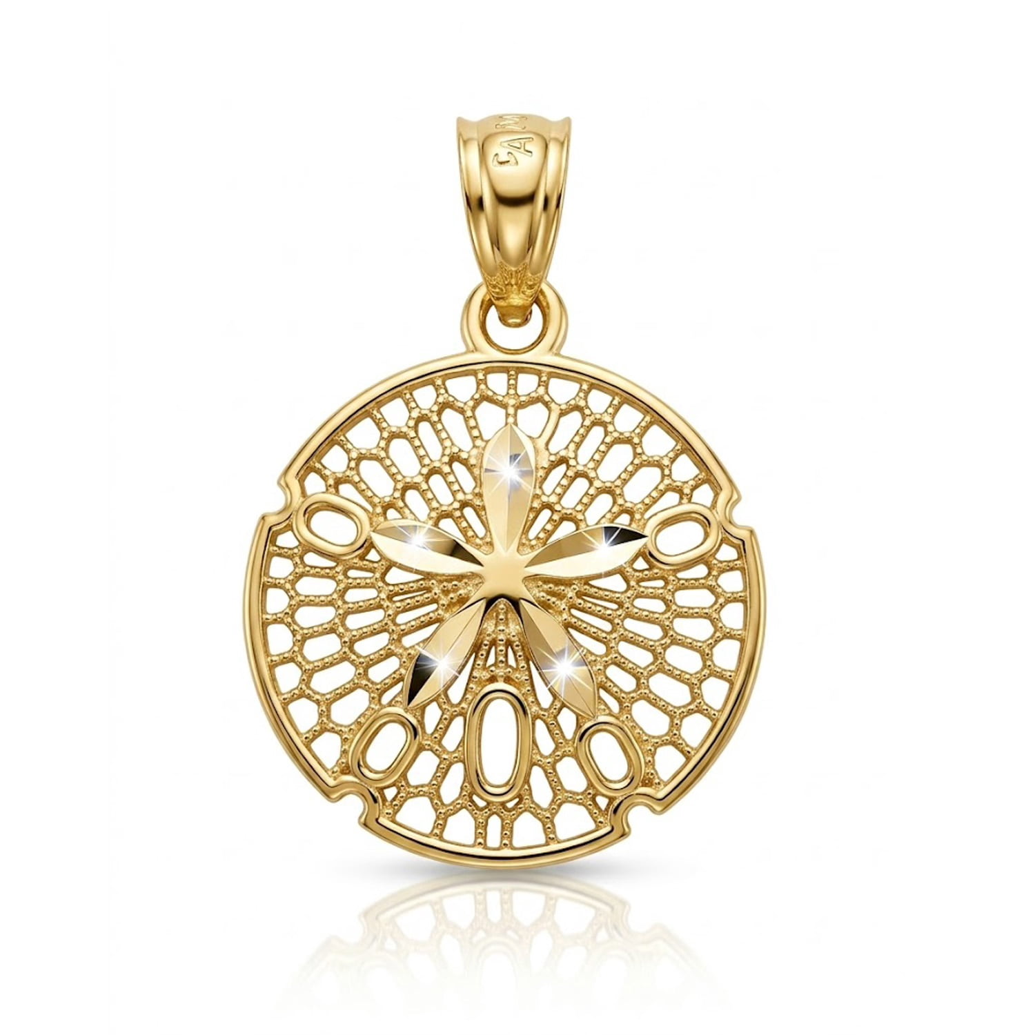 Gold Sand Dollar Charm