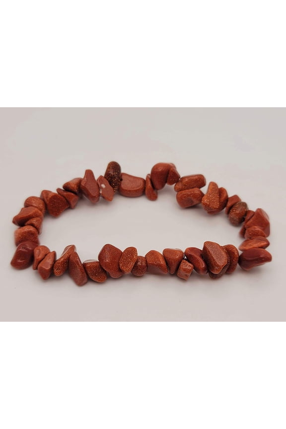 Gold Sandstone Natural Healing Bracelet Chip Bracelet