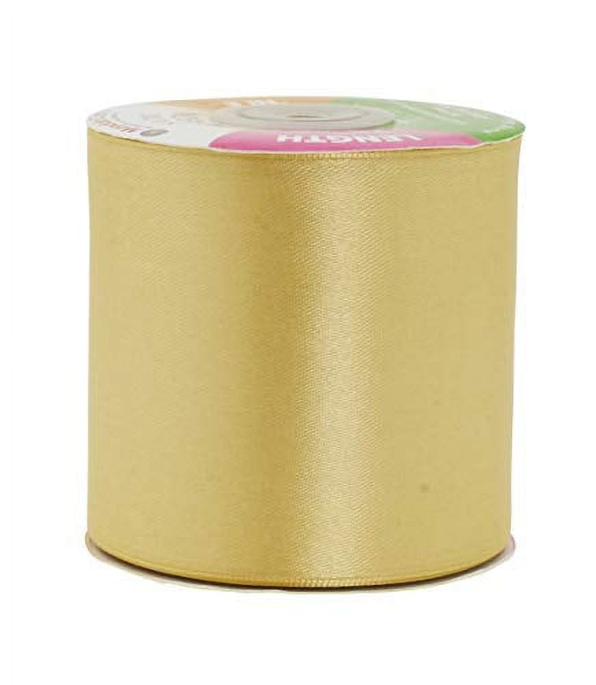 Gold Satin Ribbon – 3/8 Inch Wide X 25 Yards Continuous Spool
