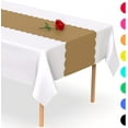 thumbnail image 1 of Gold Scallop Disposable Table Runner. 5 Pack 14 x 108 inch. Plastic Table Runner Adds A Pop of Color To Your Party Table, by Swanoo, 1 of 5