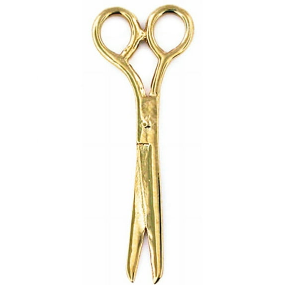 Gold Scissors Hair Stylist Salon Lapel Pin