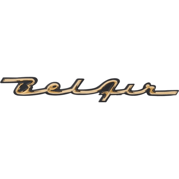 Gold Script Bel Air Dash Emblem For 1957 Chevy Bel Air Models Made in the USA