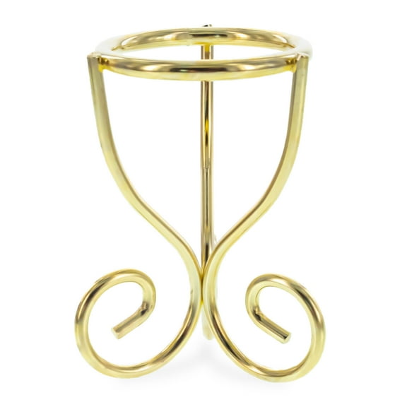 Gold Scroll Wire Metal Egg Sphere Crystals Stand Holder Display Tripod 2.7 Inches (Taiwan)