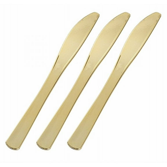 Gold Secrets Plastic Knives 25 Per Pack
