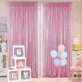 thumbnail image 1 of Gold Sequin Background Curtains, Sparkling Large-Size Drape for Party Stages and Weddings, Shiny Decorative Curtains That Enhance Event Atmosphere, Durable and Easy to Hang, Pink, 1pcs, 1 of 6