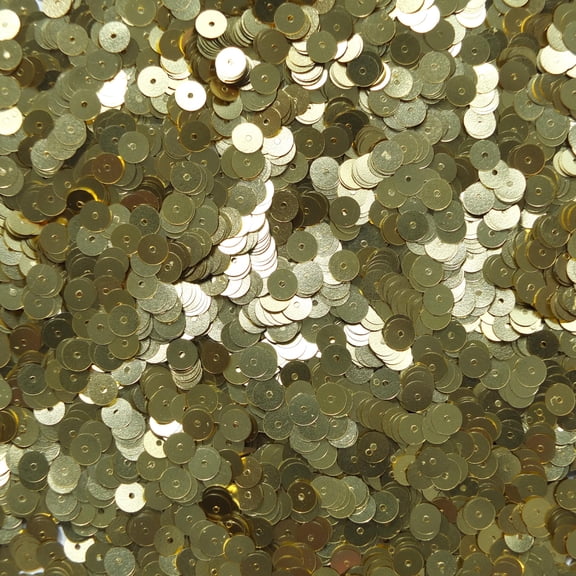 Gold Sequins 6mm Semi Matte Translucent Made in USA