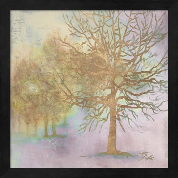 Gold Serene Forest I by Patricia Pinto, Framed Wall Art, 13.25W x 13.25H