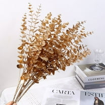Gold Series Artificial Plants Leaf Eucalyptus Hydrangea Christmas Home Decoration Plastic Fake Floral Wedding Flowers Decorative