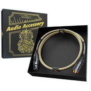 Gold Series Star Quad XLR Cables 1.5ft Gold Plated Neutrik Connectors Handmade Microphone Cable with Kevlar-Reinforced Nylon Braided, 100% Coverage OFC Braided and Al-Foil Shield