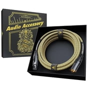Gold Series Star Quad XLR Cables 15ft Gold Plated Neutrik Connectors Handmade Microphone Cable with Kevlar-Reinforced Nylon Braided, 100% Coverage OFC Braided and Al-Foil Shield