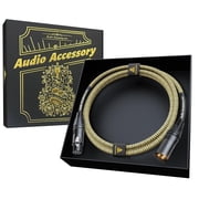 Gold Series Star Quad XLR Cables 6.6ft Gold Plated Neutrik Connectors Handmade Microphone Cable with Kevlar-Reinforced Nylon Braided, 100% Coverage OFC Braided and Al-Foil Shield