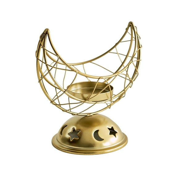 Gold Iron Material Candlestick Holder With Sleek Design Suitable For Holding Standard Candles And Enhancing Tabletop Decor In Living Rooms Or Bedrooms