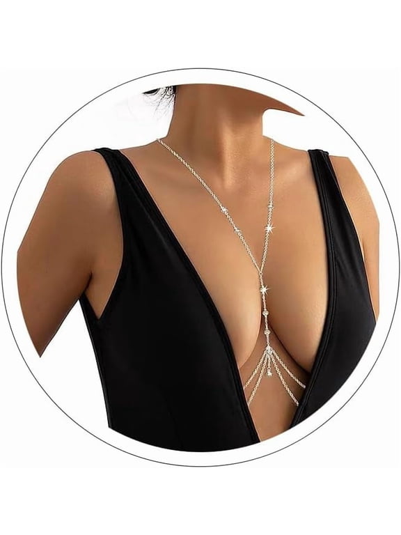 Gold Sexy Body Chains for Women, Gold Waist Chain Dainty Beads Rope Layered Belly Chain Belts Chain for Women Fashion Summer Back Body Jewelry