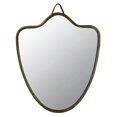 thumbnail image 1 of Gold Shield Shaped Wall Mirror, 1 of 4