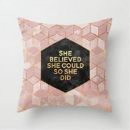 Efavormart Set Of 4 | 18" White/Gold Foil Geometric Print Throw Pillow ...