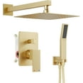 Gold Shower System, Shower Faucet Set with High Pressure 10 inch Shower