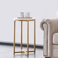 thumbnail image 1 of Gold Side Table Round End Table, 1 of 5