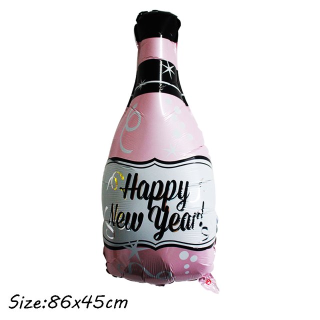 Gold Silver 2024 Crown Digital Balloon New Year Eve Party Decor Hello