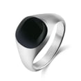 thumbnail image 1 of Gold/Silver Big Square Band Men's Stainless Steel Black Ring Size 7-12, 1 of 6