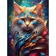 thumbnail image 1 of Accompany Wind Colorful Cat Diamond Painting Kits for Adults, 5D Feisty Cat Diamond Art Kits for Beginners, DIY Full Drill Paint with Diamond, Home Wall Decor 16 x 20 Inch, 1 of 4