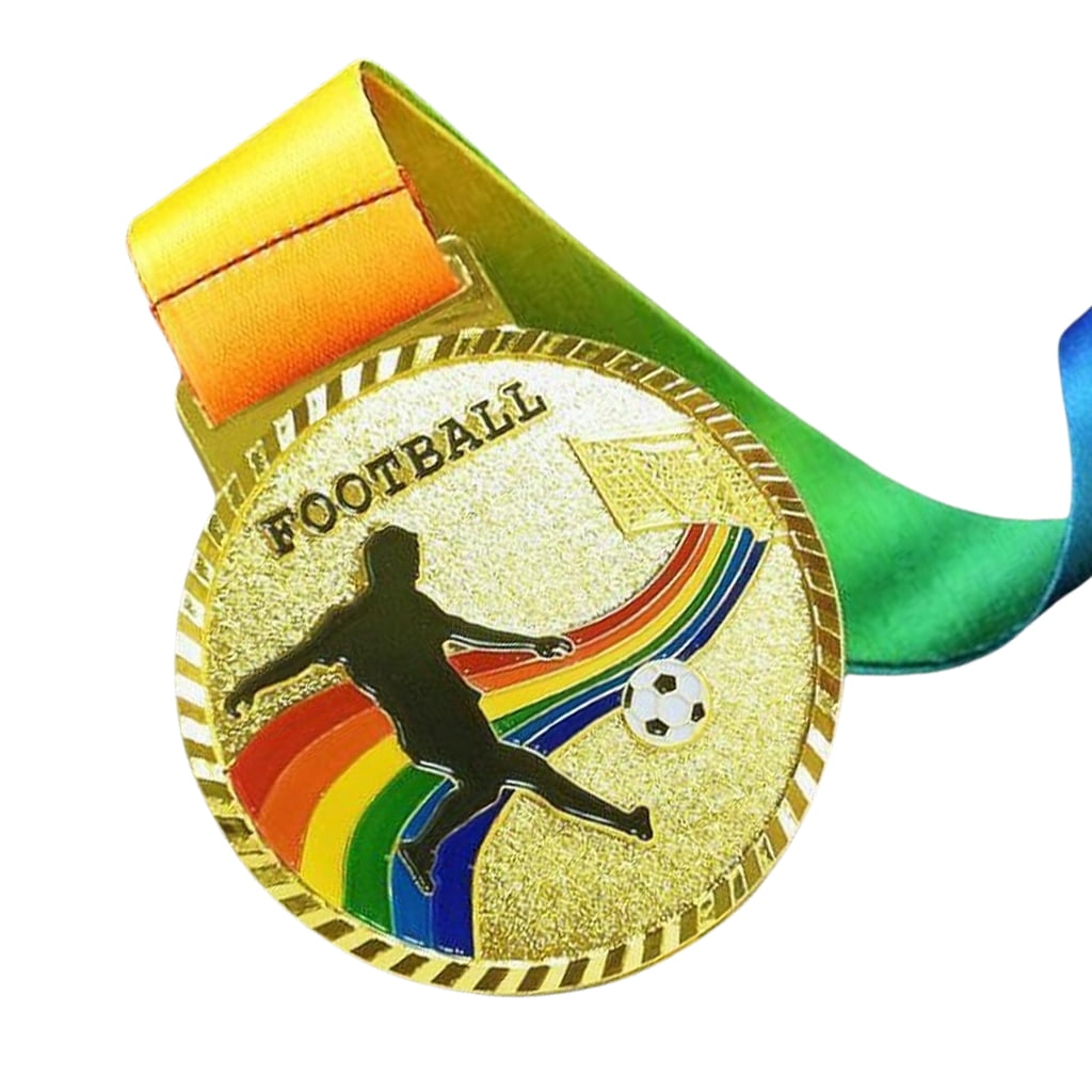 Express Medals Custom Engraved Soccer Medals - 2.25" Gold/Silver/Bronze Awards With Ribbon (1-50 Packs)