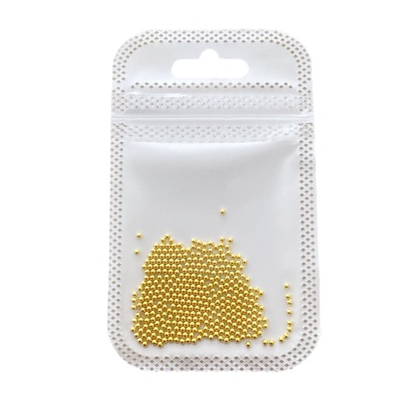 Gold Silver Caviar Beads Metal Beads Manicure Tools Studs Decorations Accessories